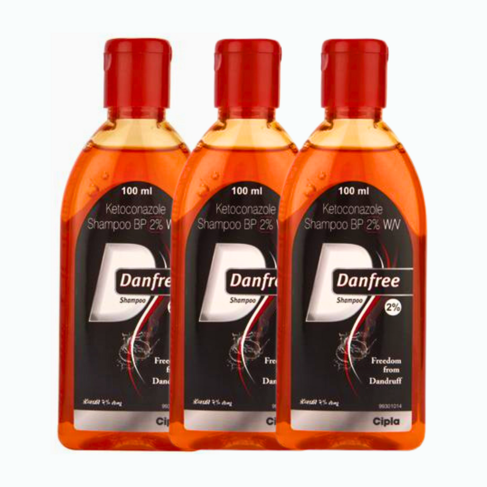 DANFREE SHAMPOO (2%) PACK OF 3